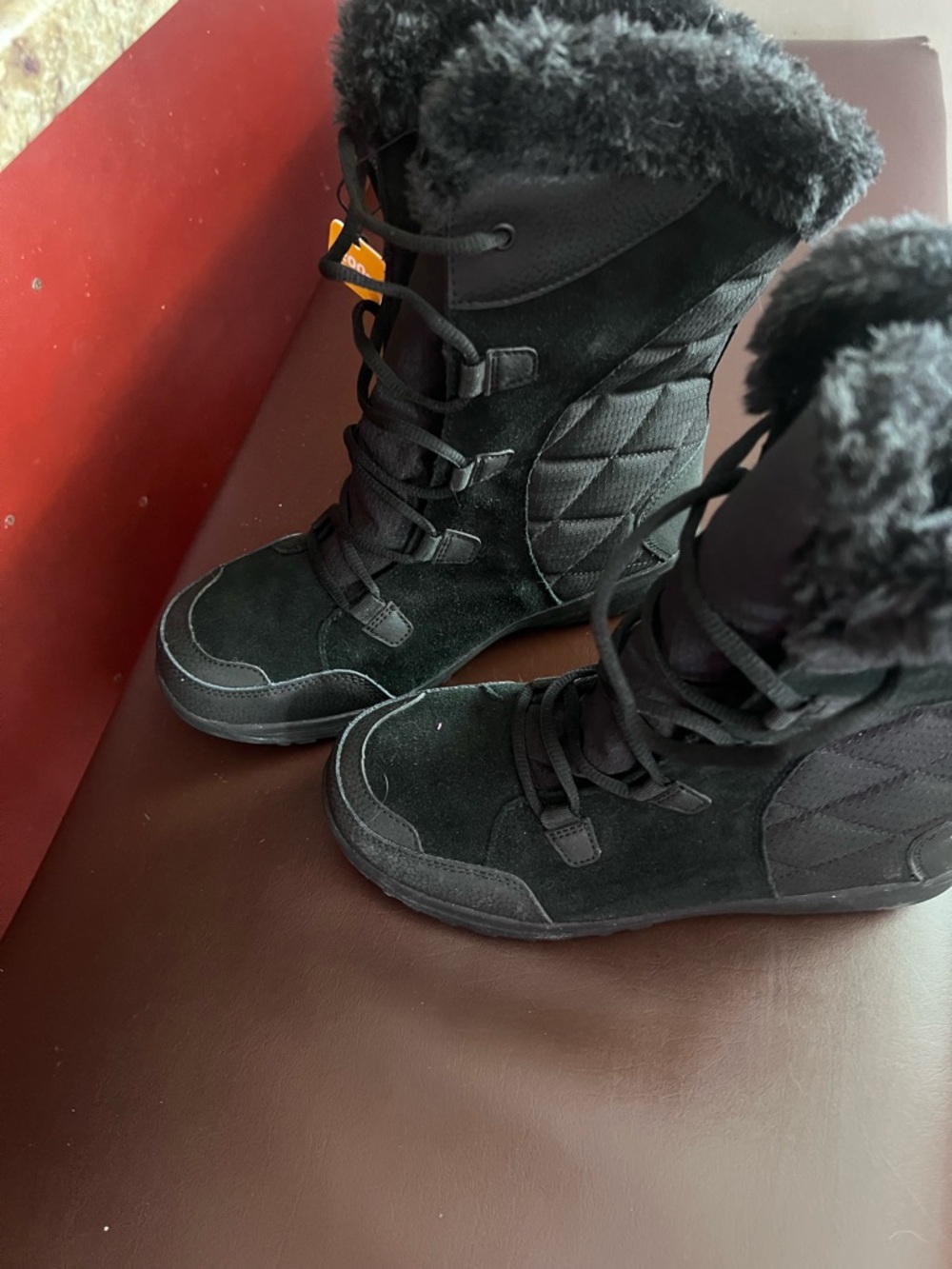 Columbia Black Faux Fur Insulated Women's Boots